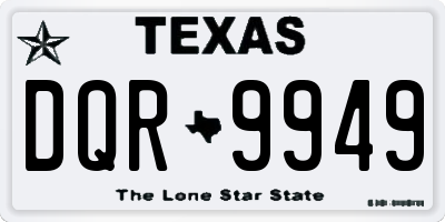 TX license plate DQR9949