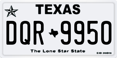 TX license plate DQR9950