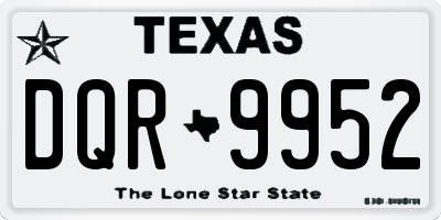TX license plate DQR9952