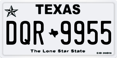 TX license plate DQR9955