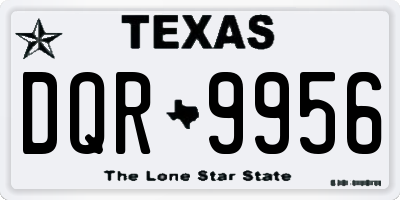 TX license plate DQR9956