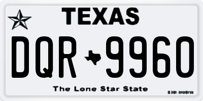 TX license plate DQR9960