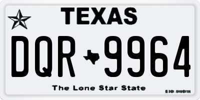 TX license plate DQR9964