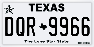 TX license plate DQR9966
