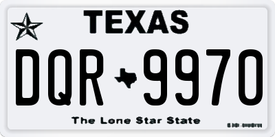 TX license plate DQR9970
