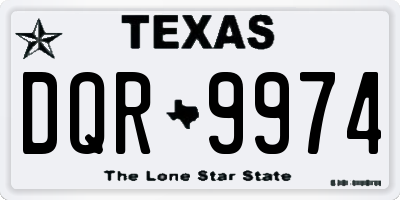 TX license plate DQR9974