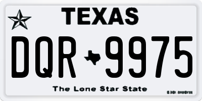 TX license plate DQR9975