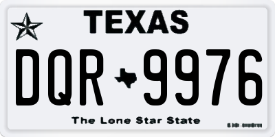 TX license plate DQR9976