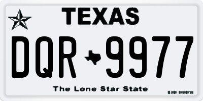 TX license plate DQR9977