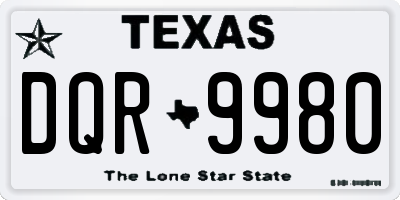TX license plate DQR9980