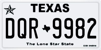 TX license plate DQR9982