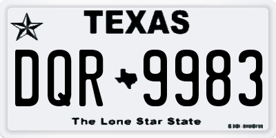 TX license plate DQR9983