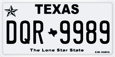 TX license plate DQR9989