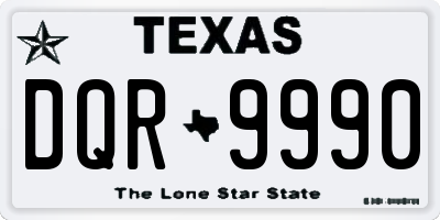 TX license plate DQR9990