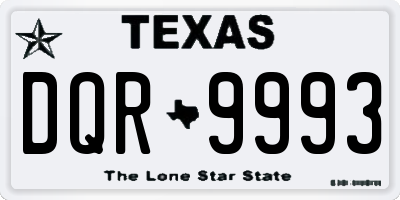 TX license plate DQR9993
