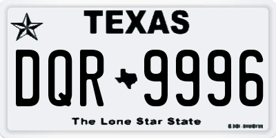 TX license plate DQR9996