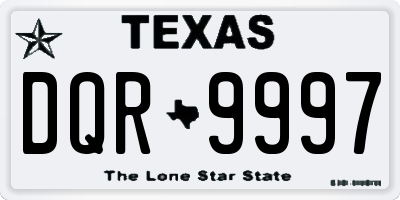 TX license plate DQR9997