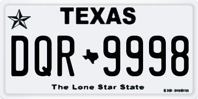 TX license plate DQR9998