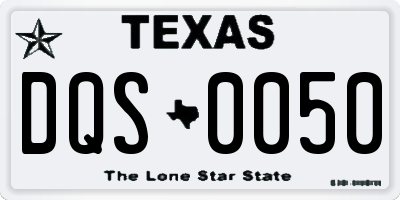TX license plate DQS0050