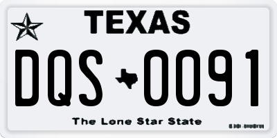 TX license plate DQS0091