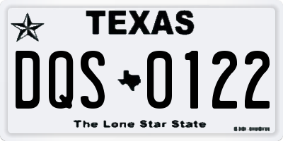 TX license plate DQS0122