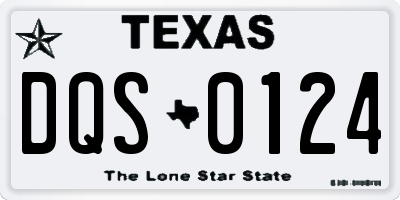 TX license plate DQS0124