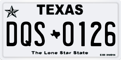 TX license plate DQS0126