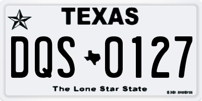 TX license plate DQS0127