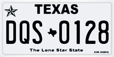 TX license plate DQS0128