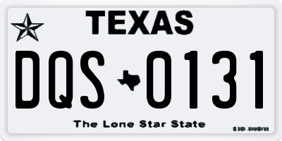 TX license plate DQS0131