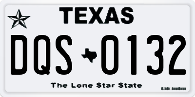 TX license plate DQS0132
