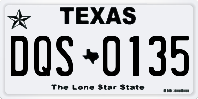 TX license plate DQS0135