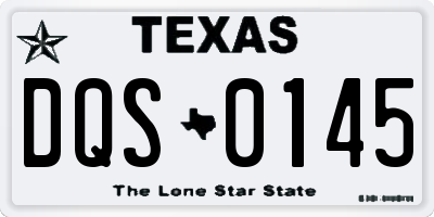 TX license plate DQS0145