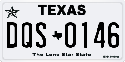 TX license plate DQS0146