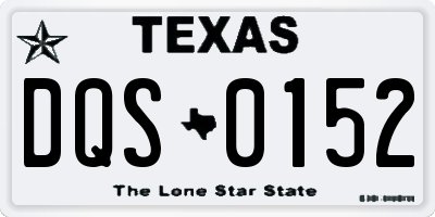 TX license plate DQS0152