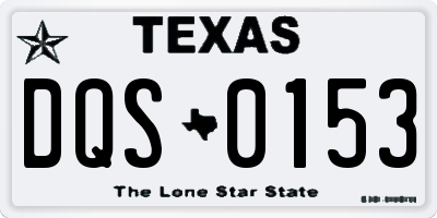 TX license plate DQS0153