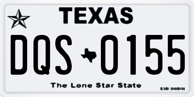 TX license plate DQS0155