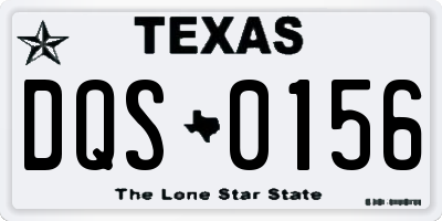 TX license plate DQS0156