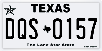 TX license plate DQS0157
