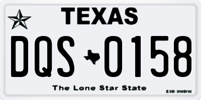 TX license plate DQS0158
