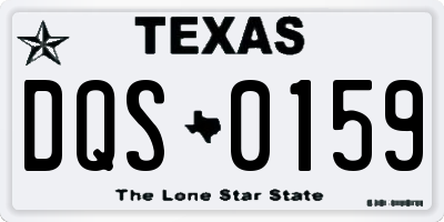 TX license plate DQS0159