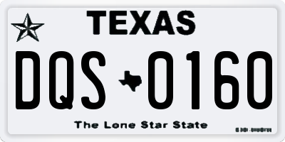 TX license plate DQS0160