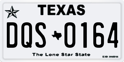 TX license plate DQS0164