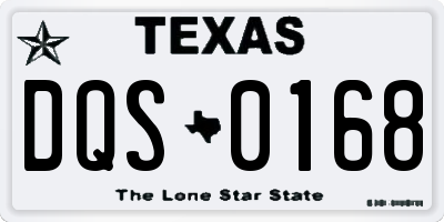 TX license plate DQS0168