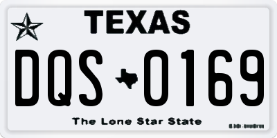 TX license plate DQS0169
