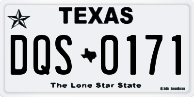TX license plate DQS0171