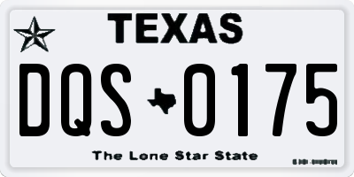 TX license plate DQS0175
