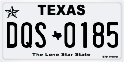 TX license plate DQS0185