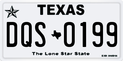 TX license plate DQS0199