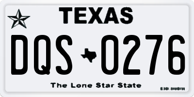 TX license plate DQS0276